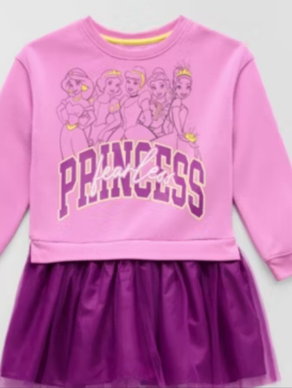 Disney Collection Little & Big Girl's Long Sleeve 'Princess' Tulle Dress-7/8
